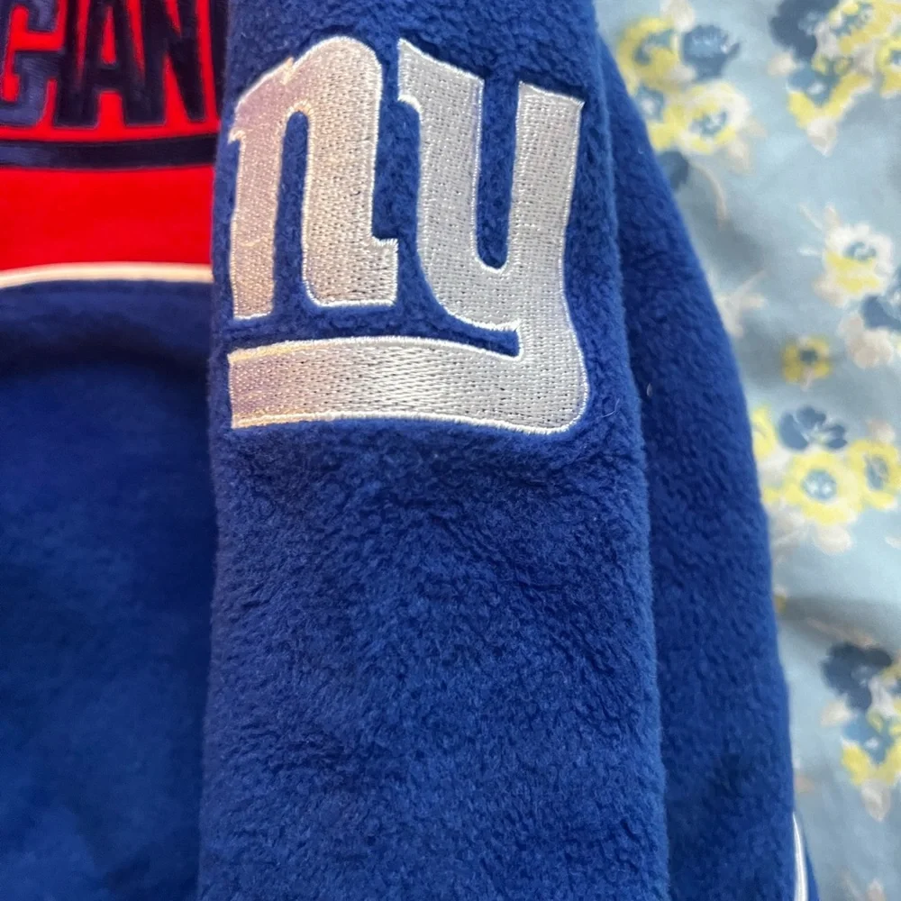 NFL Football NY Boys Giants Red and Blue Fleece Pullover